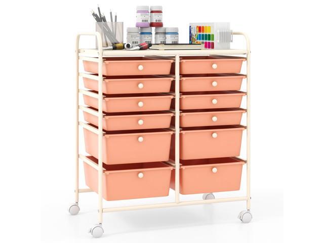 SlickBlue 12-Drawer Rolling Storage Cart with Removable Drawers and Lockable Wheels