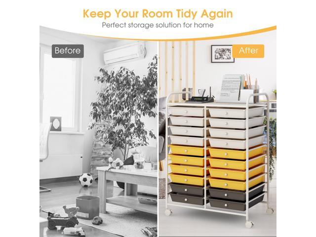 SlickBlue 20 Drawers Storage Rolling Cart Studio Organizer