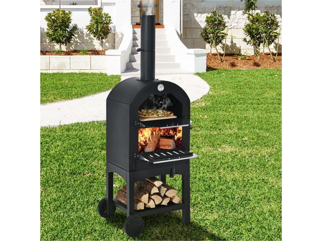 SlickBlue Portable Outdoor Pizza Oven with Pizza Stone and Waterproof Cover