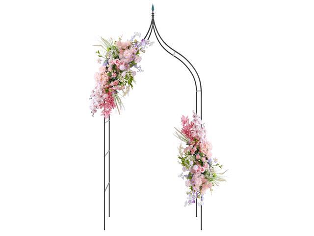 SlickBlue 9.5 Feet Decorative Metal Garden Arch for Vine Rose Climbing Wedding Ceremony Party Decoration