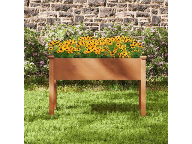 SlickBlue Raised Garden Bed with Legs and Drainage Holes for Backyard