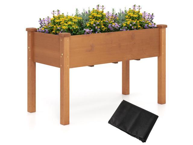 SlickBlue Raised Garden Bed with Legs and Drainage Holes for Backyard