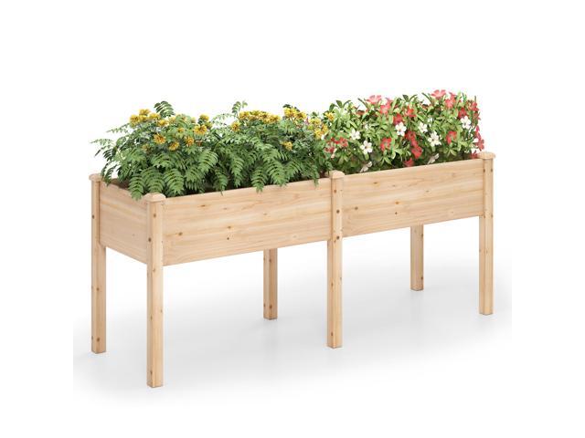 SlickBlue Large Raised Garden Bed with Drainage Holes and 6 Supporting Legs