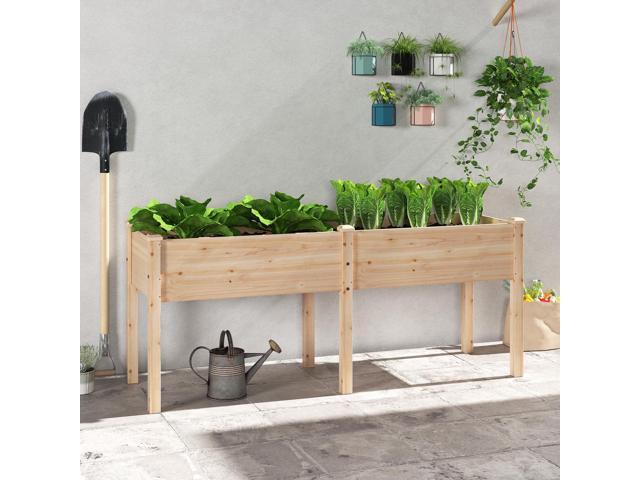 SlickBlue Large Raised Garden Bed with Drainage Holes and 6 Supporting Legs