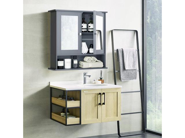 Bathroom Wall Mount Mirror Cabinet Organizer