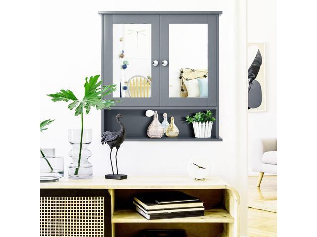 Bathroom Wall Mount Mirror Cabinet Organizer