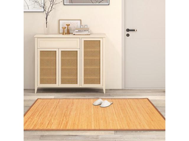 SlickBlue 5' x 8' Bamboo Area Rug Floor Carpet