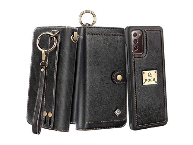 Compatible With Galaxy Note 20 Wallet Case, Multi-Functional Pu Leather Zip Wristlets Clutch Detachable Magnetic Card Slots Cash Purse Protection. (100410503105 Electronics Communications Telephony Mobile Phone Cases) photo