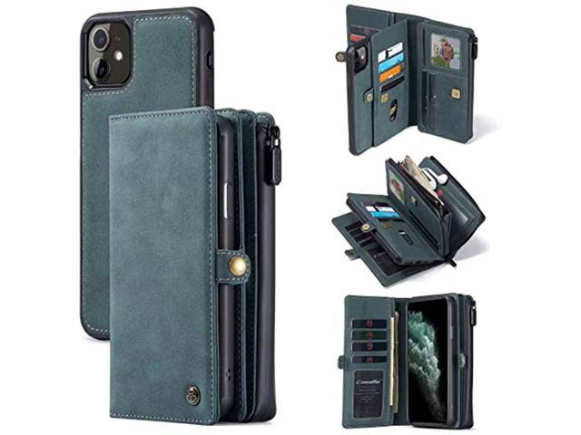 For Iphone 11 Wallet Case, Durable Handmade Pu Leather Zipper Detachable Magnetic Phone Case For Iphone 11 (6.1') Case Wallet Clutch Purse With. (100410542180 Electronics Communications Telephony Mobile Phone Cases) photo