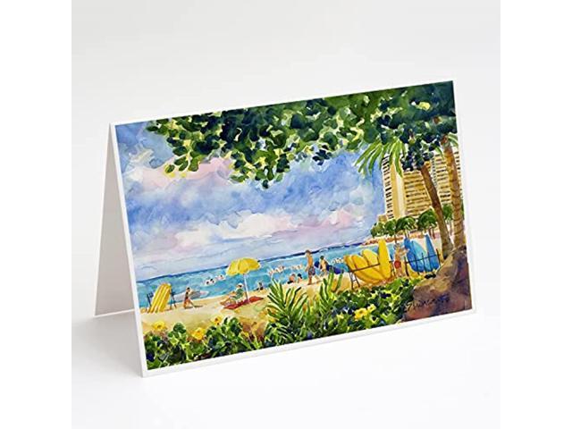 6065Gca7p Beach Resort View From The Condo Greeting Cards And Envelopes Pack Of 8, 7 X 5, Multicolor (100412927527 Office Supplies) photo
