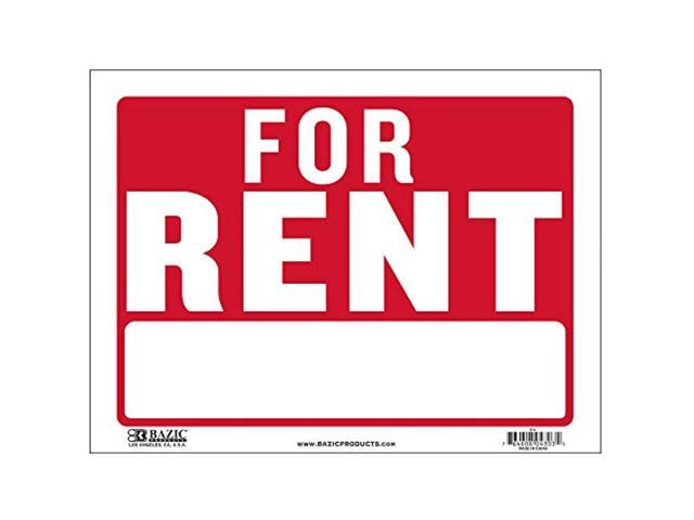 For Rent Sign 9'X12', For Rent Rental House Home Apartment Car Auto Store Shops Business Waterproof Indoor Signage, 1-Pack (100413450925 Office Supplies) photo