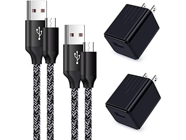 Android Charger, Android Phone Charger Micro Usb Charger Cord Fast Charging Cable 6 Ft Long With Wall Charger Block Plug For Samsung Galaxy S6 S7...