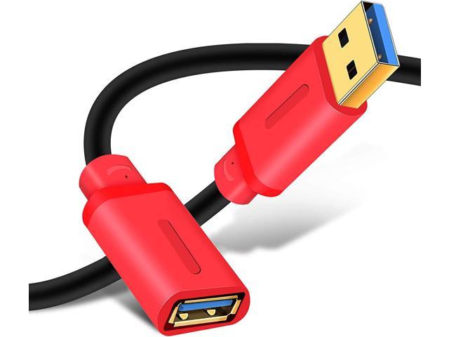 USB 3.0 Extension Cable 3Ft, USB 3.0 Extension Cable - A-Male to A-Female for USB Flash Drive, Card Reader, Hard Drive, Keyboard, Mouse, Playstation.