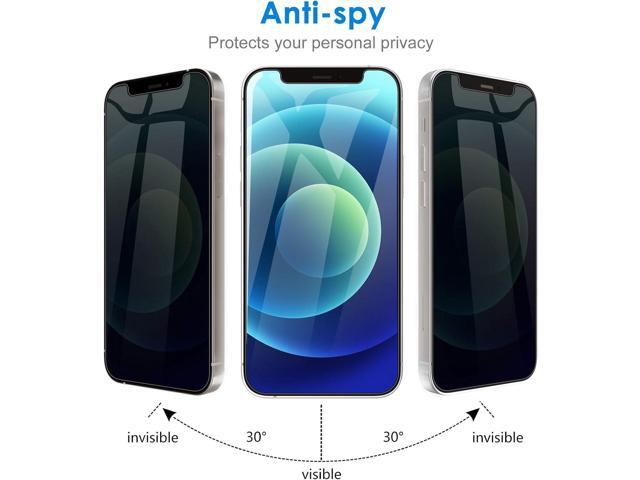 JETech Privacy Screen Protector for iPhone 12 mini 5.4-Inch, Anti Spy Tempered Glass Film, 2-Pack