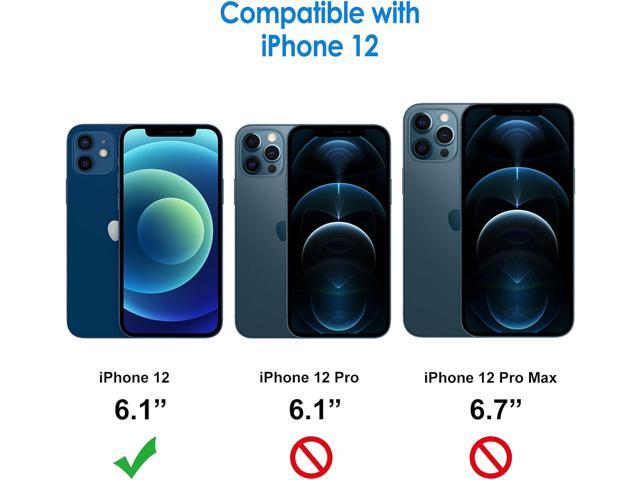 JETech Screen Protector for iPhone 12 6.1-Inch with Camera Lens Protector, Tempered Glass Film, 2-Pack Each
