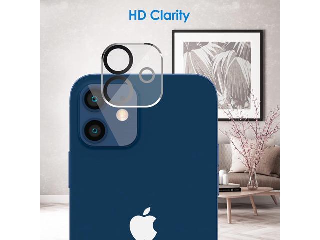 JETech Screen Protector for iPhone 12 6.1-Inch with Camera Lens Protector, Tempered Glass Film, 2-Pack Each