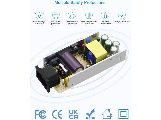 ALITOVE 12V Power Supply 5A 12 Volt DC 60W Power Adapter 100~240V AC to DC 12V Converter 5amps 4A 3A Low Voltage Transformer LED Driver with 5.5 x...