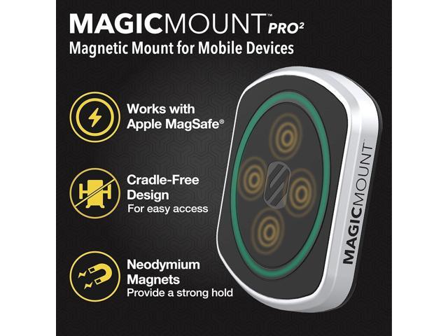 Scosche MP2WD-2PKXC0 MagicMount Pro2 Magnetic Phone Holder, Hands-Free Car Windshield/Dashboard Cell Phone Mount with Suction Cup, Compatible with...