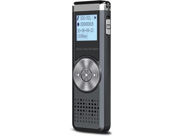 Digital Voice Recorder, KINPEE 16GB Audio Sound Recorder Portable MP3 Recorder Dictaphone for Meeting Lecture Rechargeable Recording Device Voice...