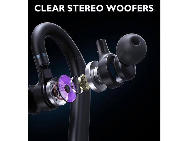 Bluetooth Headset Eumspo V5.1 Bluetooth Earpiece 50Hrs Playtime Built-in Dual Noise Canceling Mic Wireless Headset with Microphones with 400mAh LED...