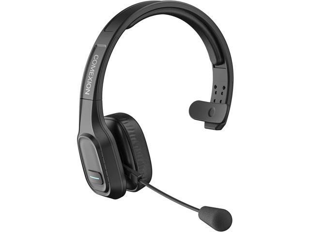 COMEXION Trucker Bluetooth Headset V5.0, Wireless Headset with Noise Canceling & Mute Microphone for Cell Phones, On Ear Bluetooth Headphone with.