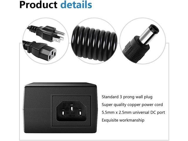 SHNITPWR 24V DC Power Supply 24 Volt 5A 120W Power Adapter 100V~240V AC to DC Converter Transformer 5.5x2.5mm Plug for 5050 3528 LED Strip Light 3D...