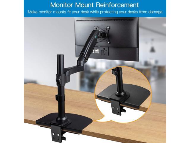 HUANUO Steel Monitor Mount Reinforcement Plate for Thin, Glass and Other Fragile Tabletop, Steel Bracket Plate Fits Most Monitor Stand C Clamp...
