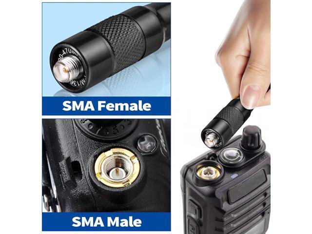 Bingfu Dual Band VHF UHF 136-174MHz 400-470MHz Ham Radio Antenna 2-Pack Walkie Talkie Flexible Whip Antenna SMA Female for Kenwood Wouxun Baofeng...