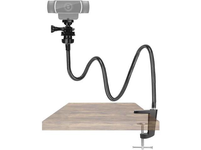 25 Inch Webcam Stand - Enhanced Desk Jaw Clamp with Flexible Gooseneck Stand for Logitech Webcam C920, C922, C922x, C930, C615, C925e, Brio 4K by AMWS02