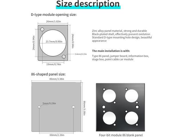 QIANRENON USB 3.0 Dual Panel Mount Solderless Connector, USB 3.0 Female to Female Coupler Socket, Pass Through Adapter for Audio, Video and...