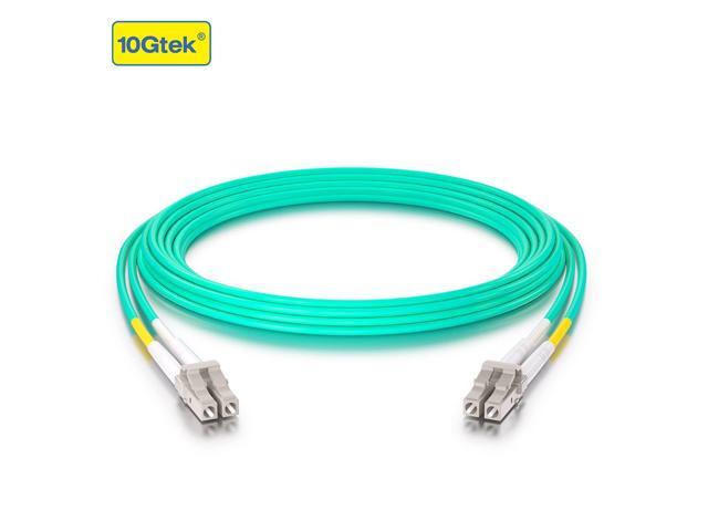 10Gtek Fiber Patch Cable - LC to LC OM3 10Gb/Gigabit Multi-Mode Jumper Duplex 50/125m LSZH Fiber Optic Cord for SFP Transceiver, Aque, 7-Meter(23ft)