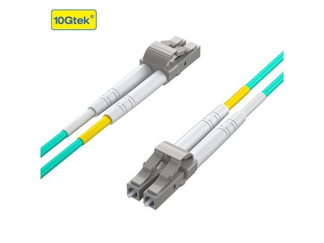 10Gtek Fiber Patch Cable - LC to LC OM3 10Gb/Gigabit Multi-Mode Jumper Duplex 50/125m LSZH Fiber Optic Cord for SFP Transceiver, Aque, 7-Meter(23ft)