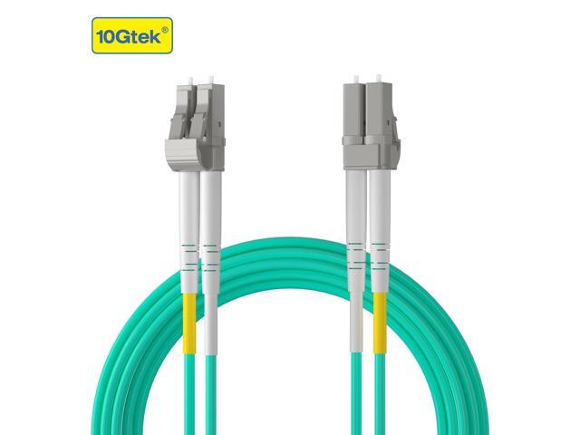 10Gtek Fiber Patch Cable - LC to LC OM3 10Gb/Gigabit Multi-Mode Jumper Duplex 50/125m LSZH Fiber Optic Cord for SFP Transceiver, Aque, 7-Meter(23ft)