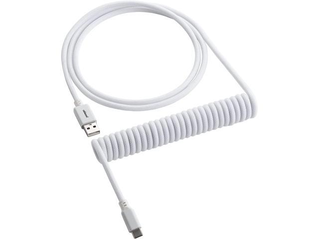 C Classic Coiled Keyboard Cable (Glacier White, USB A to USB Type C, 150cm)