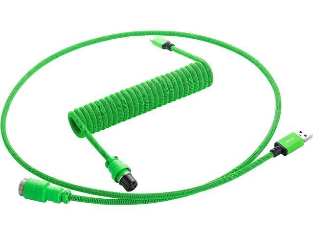 C Pro Coiled Keyboard Cable (Viper Green, USB A to USB Type C, 150cm)