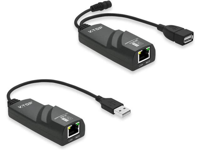 D NT50 USB 2.0 Extender to RJ45 Over Cat5e/ cat6 Connection up to 50 Meters, Driver-Free Version Ethernet Extension Adapter