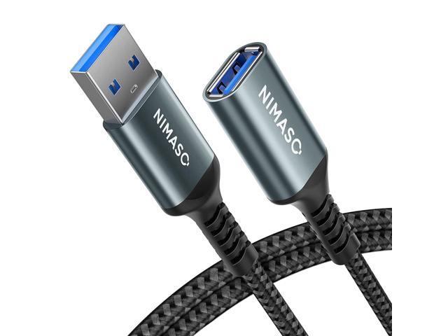 3.3FT USB 3.0 Extension Cable, N USB Male to Female Cord Extender Durable Braided Material Fast Data Transfer Compatible with Printer, USB.