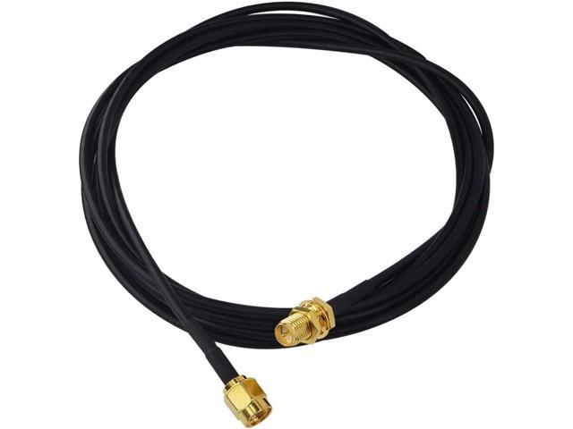 B RP-SMA Coaxial Cable 6.5ft RG174 Cable RP SMA Male to RP SMA Female Low Loss Antenna Cable RP SMA Extension Cable for WiFi Antenna 4G etc, RG174.