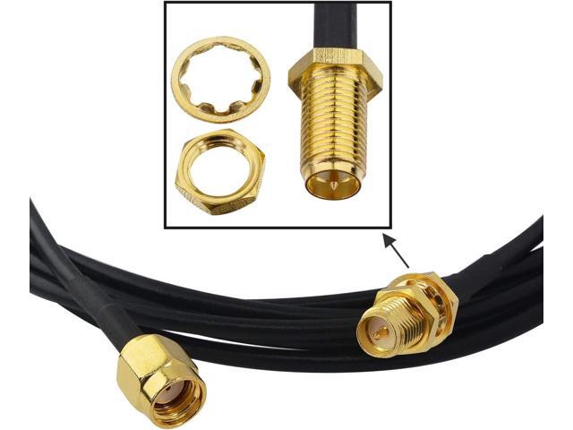 B RP-SMA Coaxial Cable 6.5ft RG174 Cable RP SMA Male to RP SMA Female Low Loss Antenna Cable RP SMA Extension Cable for WiFi Antenna 4G etc, RG174...