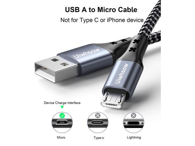 Micro USB Cable, 2Pack 3.3ft USB A to Micro Fast Charging Cable Braided Android Fast Charger Cord Compatible for Samsung Galaxy S7 S6 J7 Edge Note...