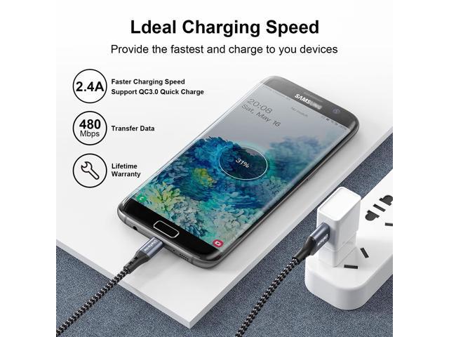 Micro USB Cable, 2Pack 3.3ft USB A to Micro Fast Charging Cable Braided Android Fast Charger Cord Compatible for Samsung Galaxy S7 S6 J7 Edge Note...