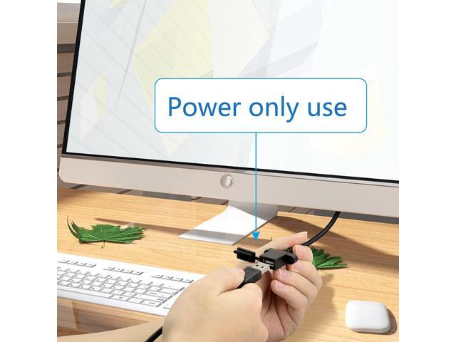 R USB Female 2pin Bare Wire,USB Power Cable with Dust Cap DIY Pigtail Cable,for and USB Equipment Installed or Replace Repair