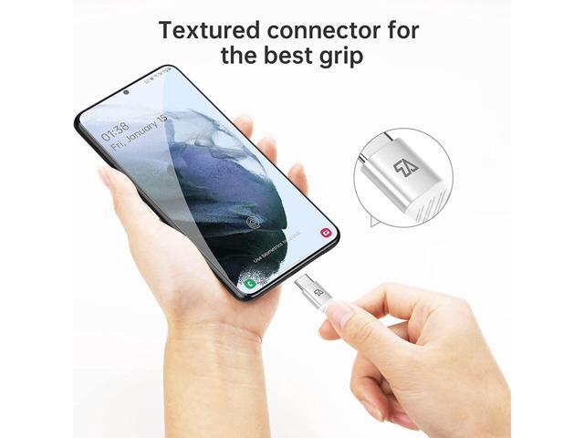 T USB Type C Cable, USB C Cable 6ft, Cotton Braided USB-C to USB-A Fast Charging Type C Cable for MacBook(Pro), Galaxy S9/S20/S10/S8 and Other USB...