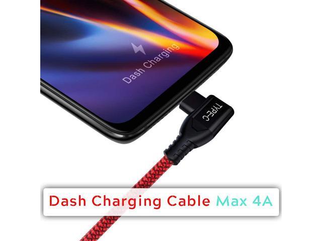 Dash Charge Cable, C 5V 4A USB C Cable for OnePlus 7 Charger Cable, 6.6FT Warp Charge for OnePlus 10 Pro/ 9 Pro/ 9, 90 Degree L-Line Dash Cable...