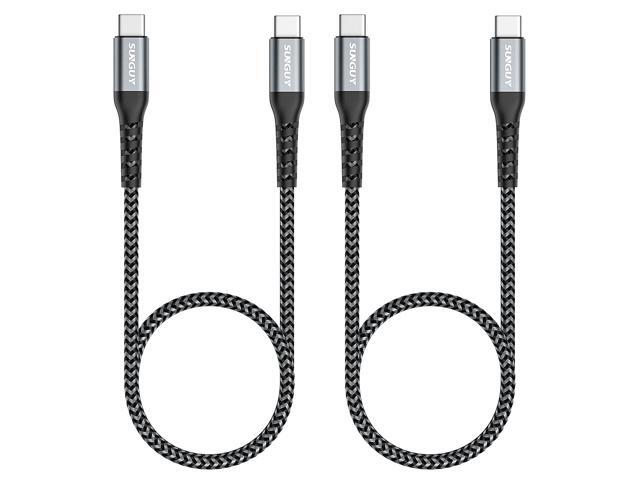 USB C to USB C 1.5FT [2Pack], S USB C Cable 60W PD Fast Charge Type C Charger Cord Compatible for Samsung Galaxy S21/S21+/S20+ Ultra, MacBook...