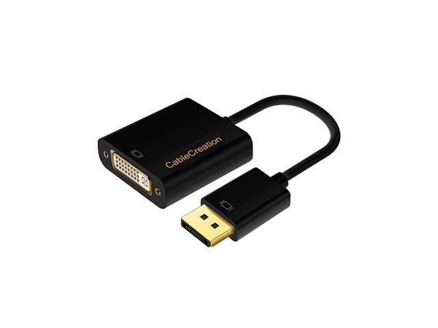 DisplayPort to DVI Adapter, C DisplayPort Male to DVI Female Converter Support 1080P@60Hz Full HD, DP to DVI Adapter Compatible with HDTV, Laptop.