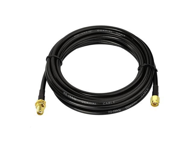S SMA Male to SMA Female Bulkhead RG58 Coaxial Cable Low Loss Extension Cable 16.4ft for SDR Radio Antenna CB Handheld Ham Radio WiFi 3G 4G LTE.