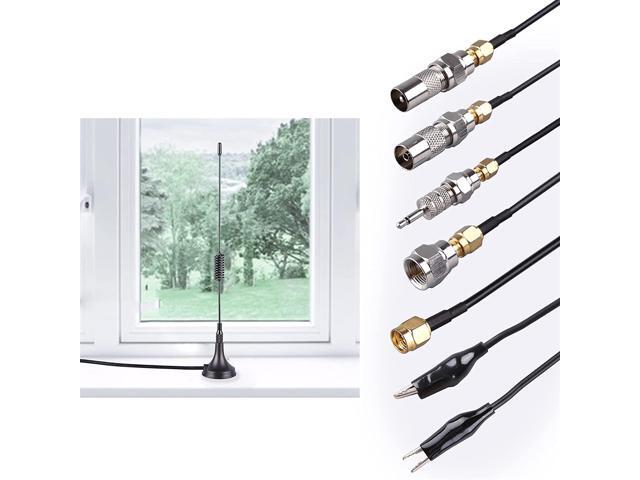 Fm Antenna Outdoor Indoor,WiFi AV Audio Camera Monitor Tuner TV Stereo Antenna,1.5m(SMA-Male) Magnetic Base Transmitter Antenna Cable+16.4Ft...