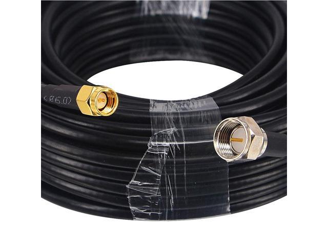 B RG58 F to SMA Cable 49.2ft F Male to SMA Male Coax Cable F Type Male Coax Cable Low loss SMA to F Type Extension Cable for RF Coaxial Cable, F...
