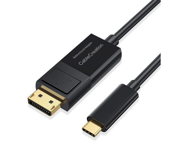 8K Bi-Directional DisplayPort to USB C Cable 6FT [HDR, 8K@60Hz, 4K@144Hz, 2K@240Hz], C DP 1.4 to USB C Cable Compatible with Thunderbolt 3/4.
